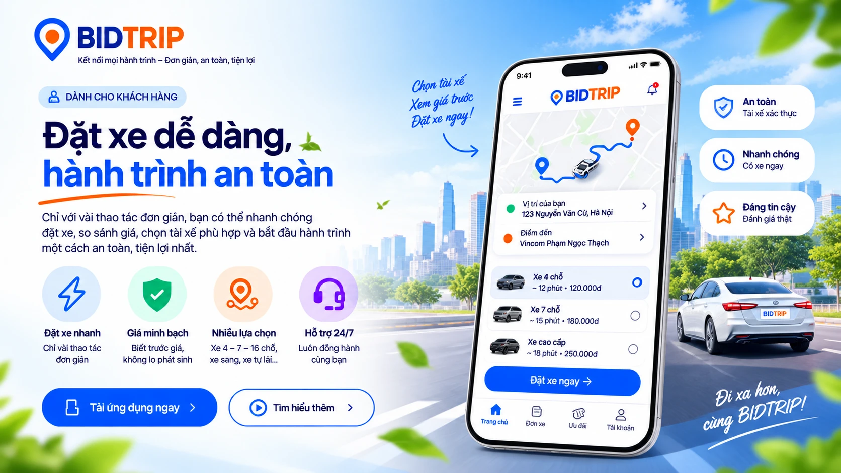 Đặt xe có tài xế